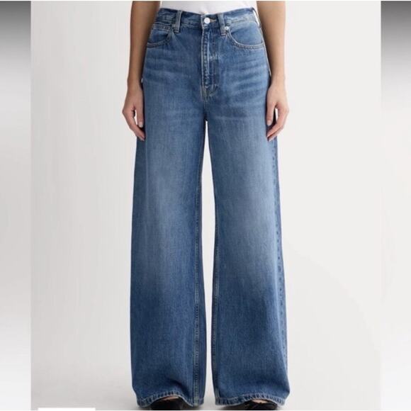 Everlane Denim - Everlane The Baggy OG Jean Womens 30x30 Light Wash High Rise Wide Leg EUC